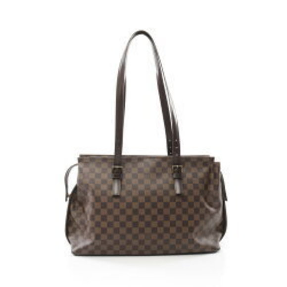 Louis Vuitton Chelsea Tote Bag Leather Damier Brown - Picture 1 of 8